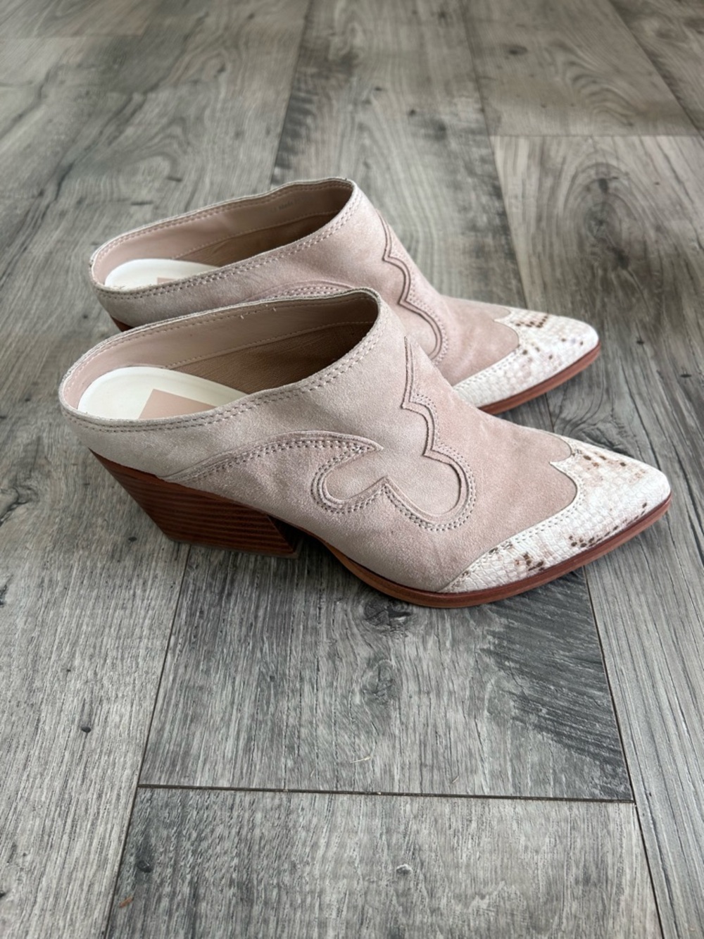 Dolce Vita Lars Leather Mule in Dune Suede Western Size 9.5 - Picture 2 of 12